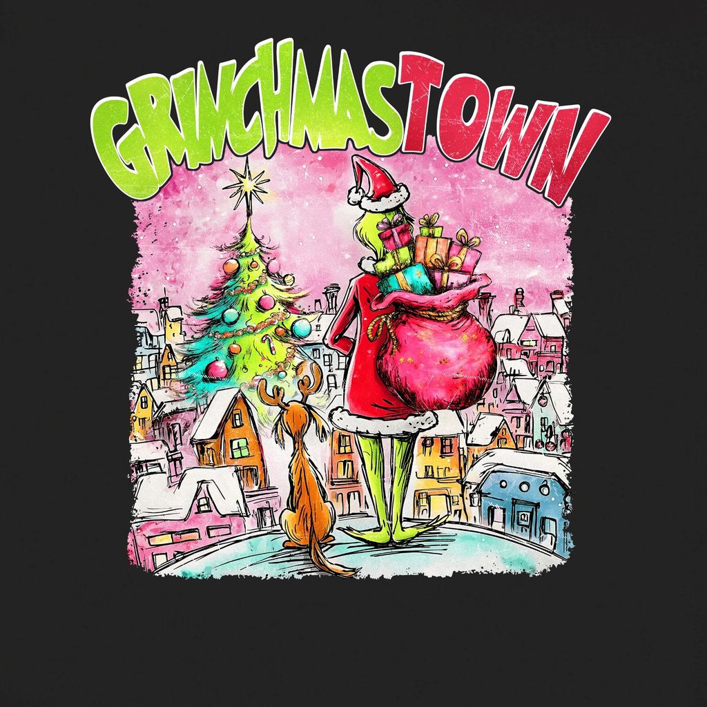 Grinchmas Town Grinch Weihnachten Geschenk Weihnachtsbaum Max Unisex Baby Body, Schwarz, 18/24