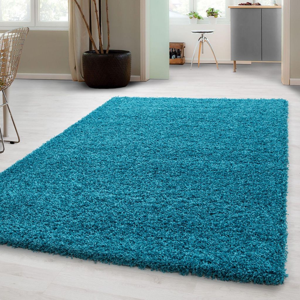 Carpetsale24 Hochflor Teppich Uni Einfarbig Modern Shaggy Teppich Wohnzimmer Flauschig Weich Preishammer, Grösse: 80x150 cm