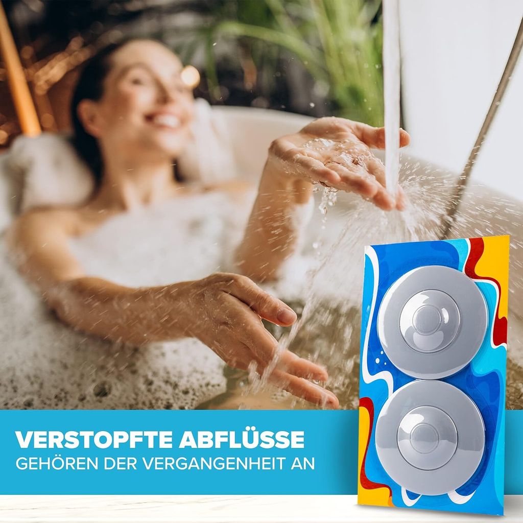Universal Abflussstopfen - Waschbeckenstöpsel mit Haarsieb Produktbild 6
