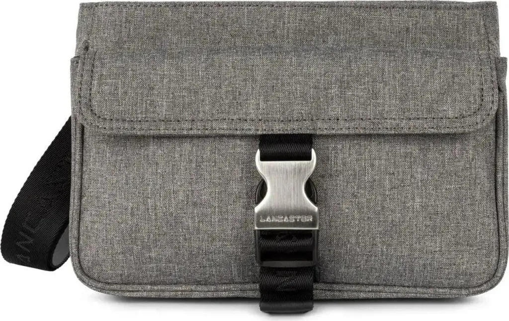 Sacoche homme Lancaster Smart Gris - Sac bandoulière élégant en nylon
