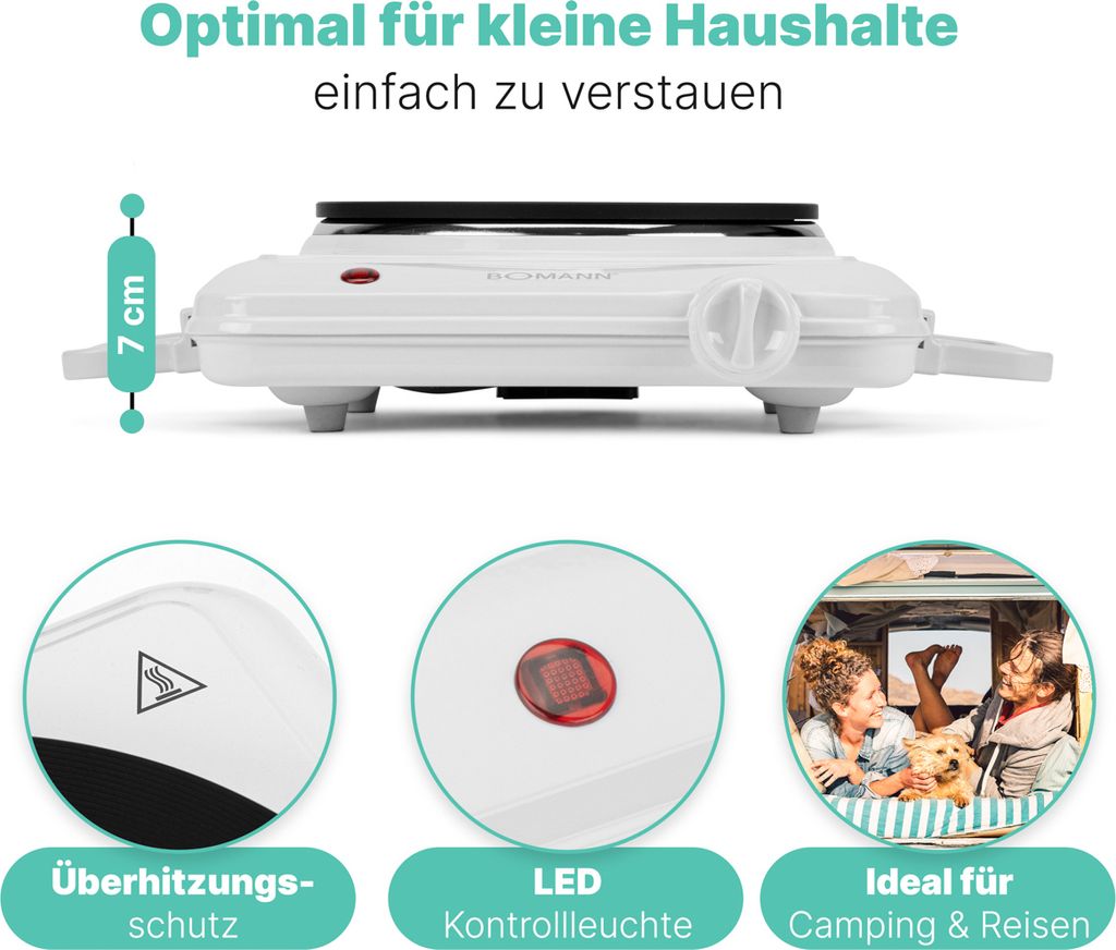 Bomann® Einzelkochplatte | Leistungsstarke Kochplatte mit Produktbild 7