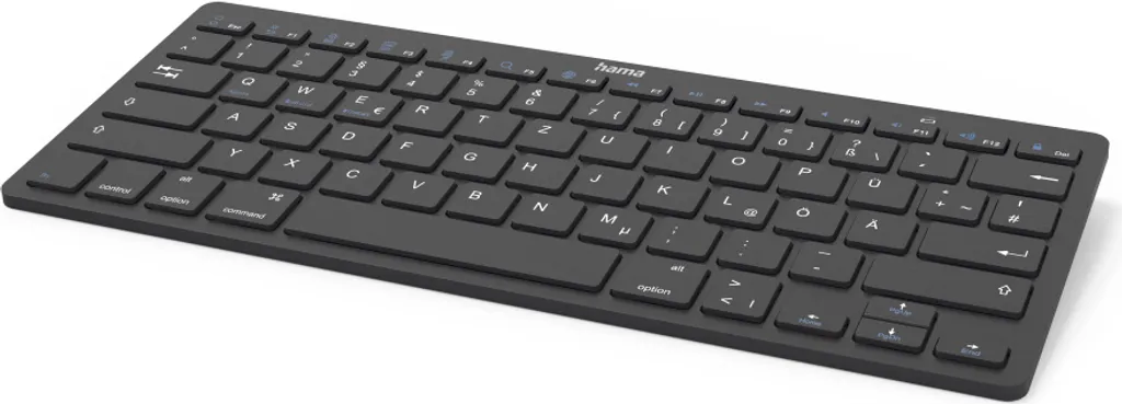 Clavier Ultra-plat KEY4ALL X510 Bluetooth QWERTZ Noir avec Touches Douces