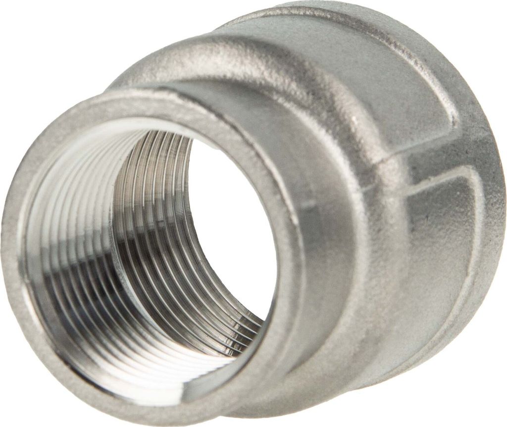 tecuro Reduktionsmuffe Edelstahl V4A (AISI 316), IG/IG 3/4 x 1/2 Zoll