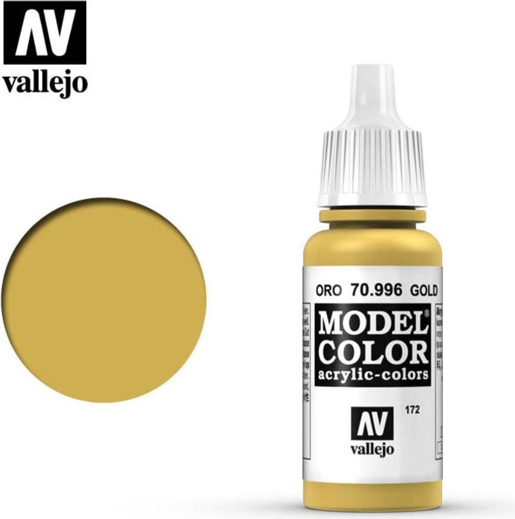 Vallejo 70.996, 17 ml, Gold, Metallisch, Flasche Produktbild 