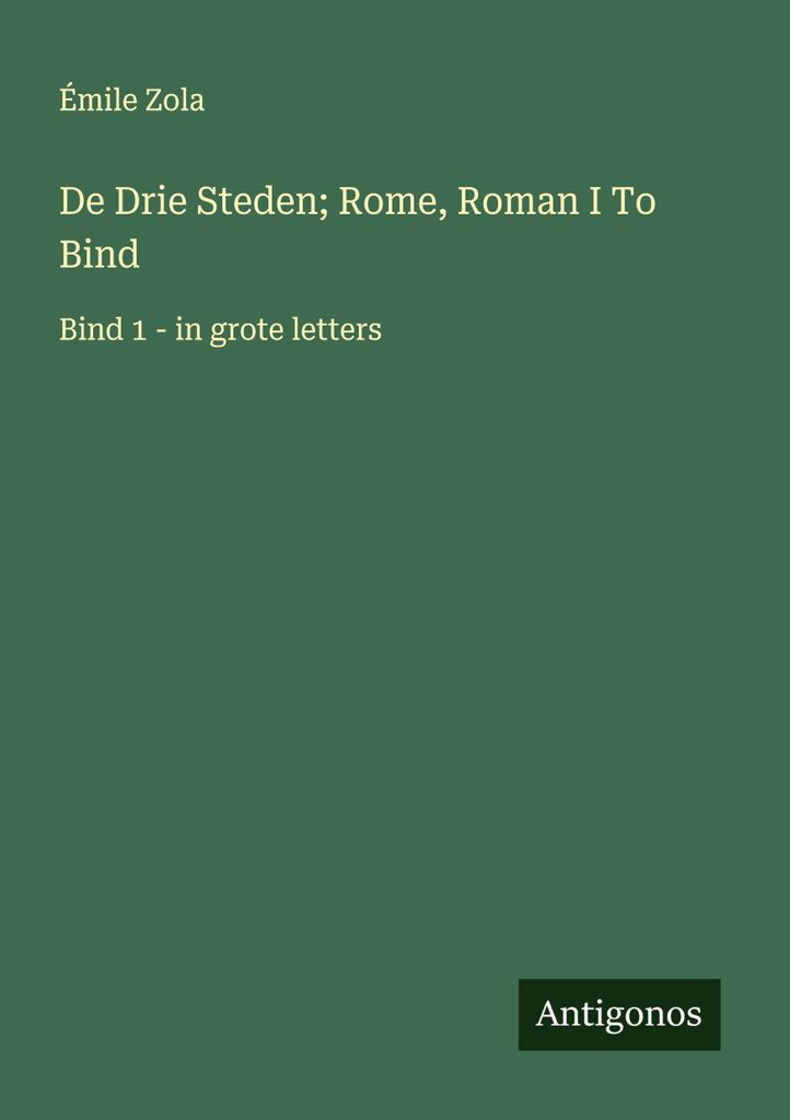 Die drei Städte Roms, Roman I To Bind