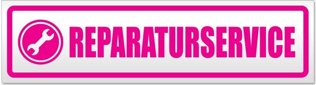 Kiwistar - Autoaufkleber - Pink - 30 x 8 cm - Reparaturservice - Hinweis Aufkleber Sticker für Auto, Kfz, Fahrrad, PKW, LKW