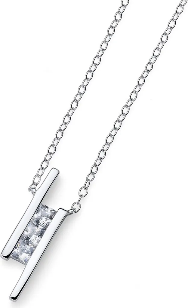 Collier cristal Foursquare 61135 original - Éclat géométrique et pureté