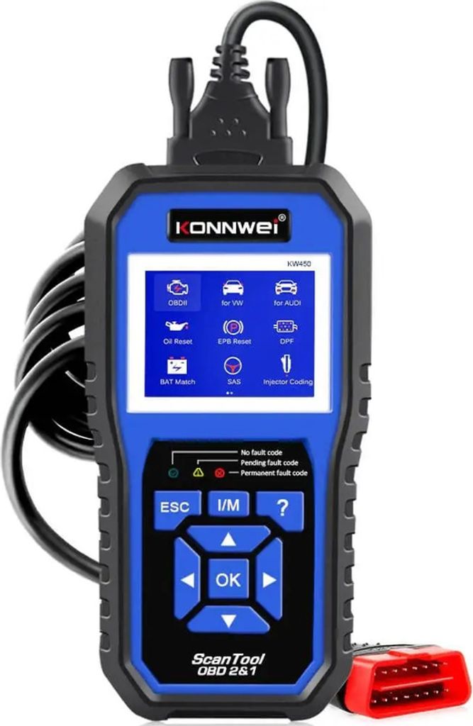 Konnwei KW450 autodiagnostika OBDII pro VW, Škoda, Seat, Obrázek produktu 