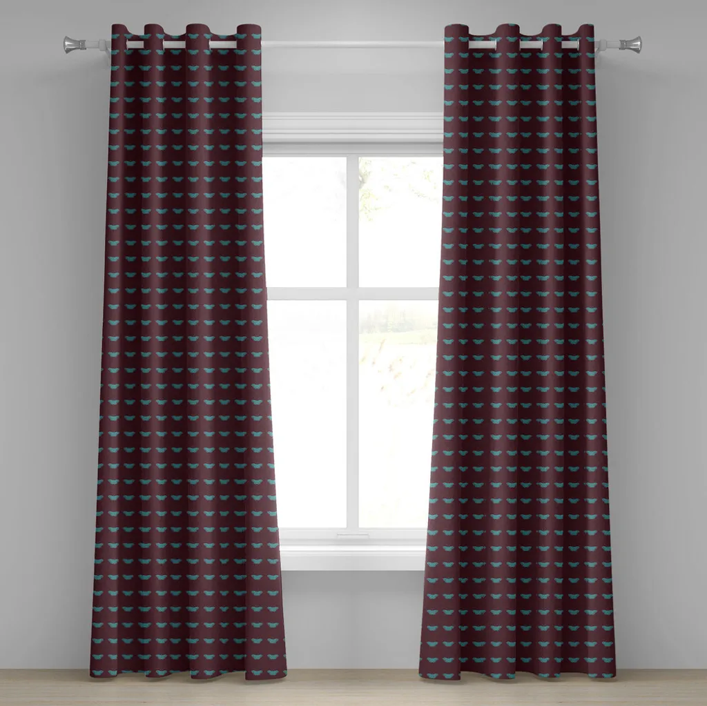 Tenda Farfalle Blu ABAKUHAUS 280x175cm - Arredo Elegante Marrone