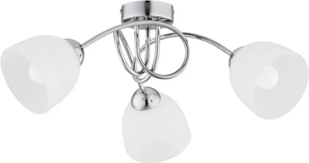 Luminaire de Plafond Design SEYLA en Métal Chromé 3 Lumières E27