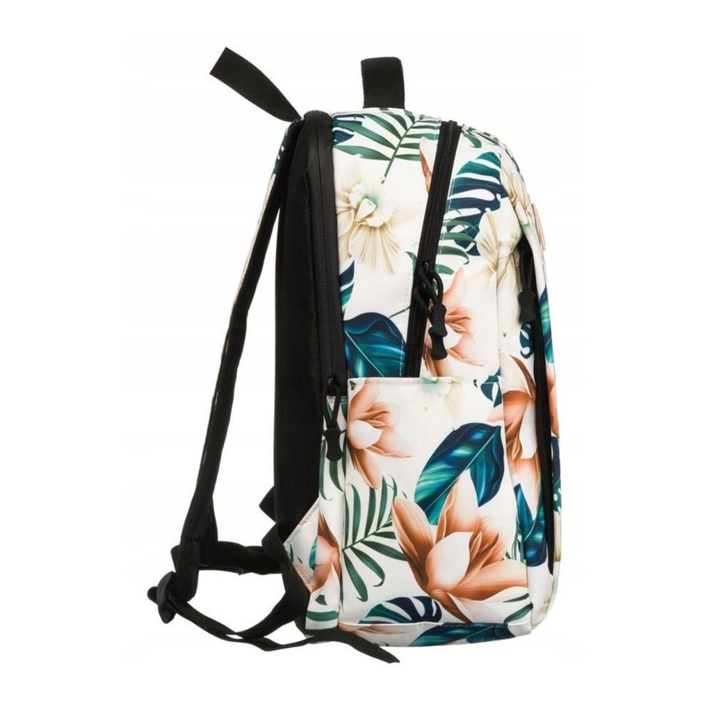 Peterson | Geräumiger, Polyester-Rucksack, für Frauen, Weiß, Bunt, 29x40 cm