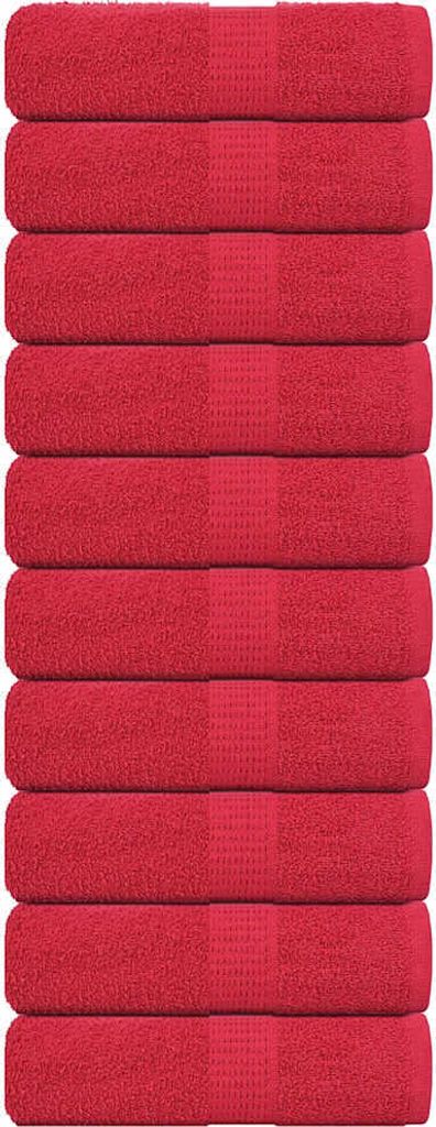 Gästetücher FROGN 10 Stk. Rot 30x50 cm 360 g/m²