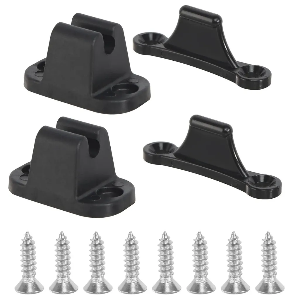 Anti-claquement : Lot de 2 clips en T pour arrêt de porte camping-car