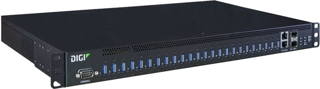 Hub Interfejsu Digi AW24-G300 USB 3.0 Typ-A 10000 Mbit/s Czarny, AW24-G300