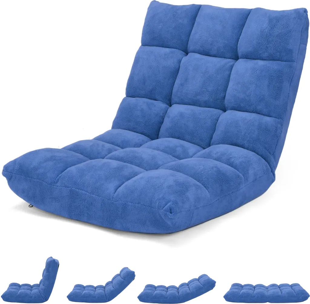 Chaise de sol rembourrée et pliable pour un confort dorsal total