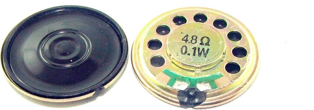 Lautsprecher 0,1 W 4,8 Ohm Kunststoffmembran Niedrig