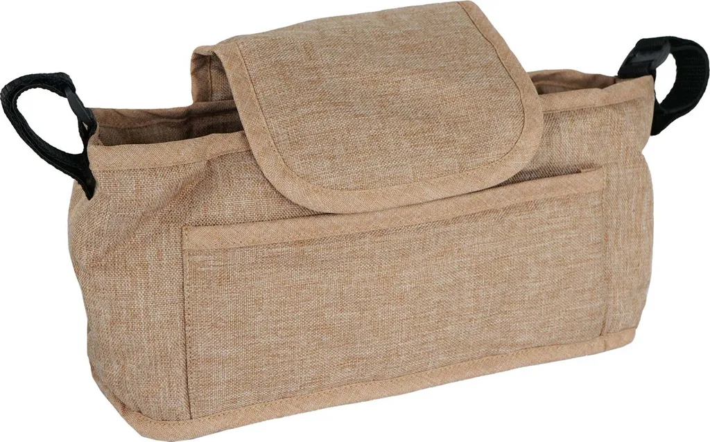 Sac pour poussette animaux beige tissé - Organisateur de voyage chic
