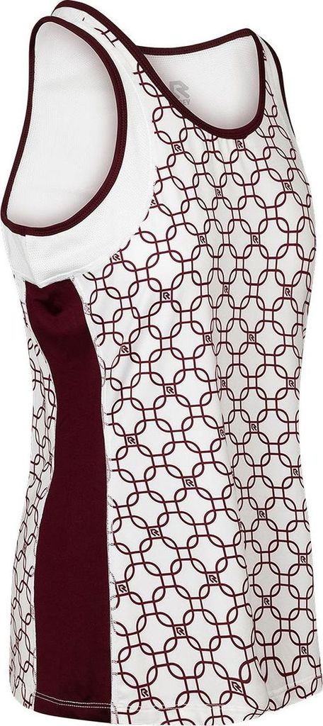 Robey Tennis Dropshot Singlet Damen - Weiß / Bordeaux | Größe: XL