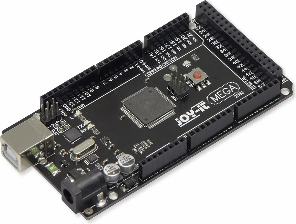 Carte Mega2560R3 JOY-IT avec 54 broches E/S et 256Ko de mémoire Flash