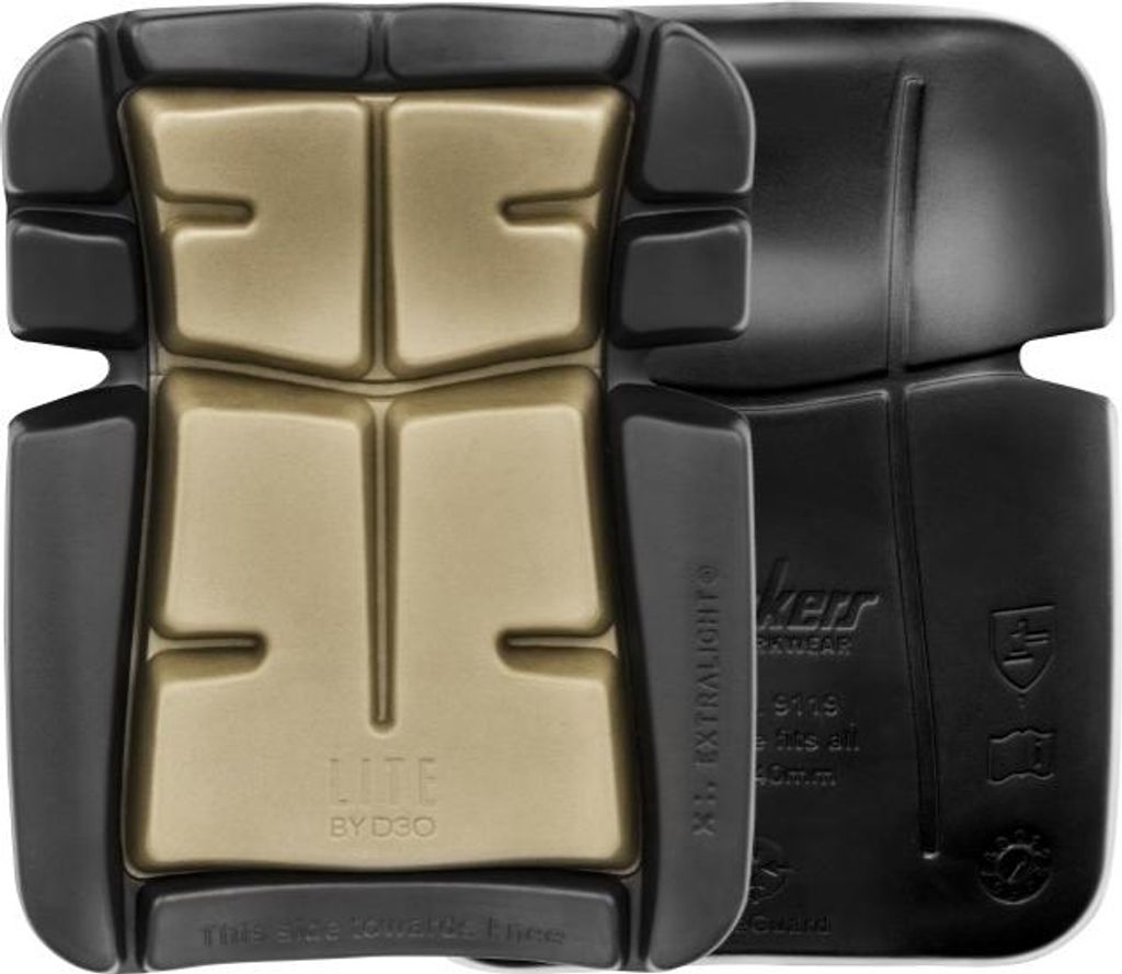 Snickers D3O Lite Bodenleger Kniepolster, EN 14404 Schwarz-Sand