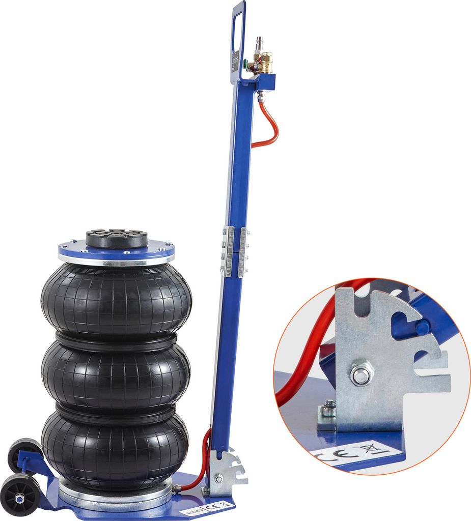 SucceBuy 3-Tonnen-Luftwagenheber, 6600 lbs Dreifach-Luftwagenheber mit sechs Stahlrohren, hebt 17,7 Zoll in 3–5 Sekunden, pneumatischer Wagenhebe...