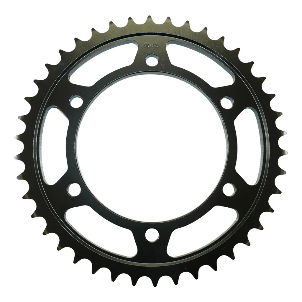Pignon Arrière 42 Dents Pas 530 Noir Moto Kawasaki ZZR et Suzuki GSX-R