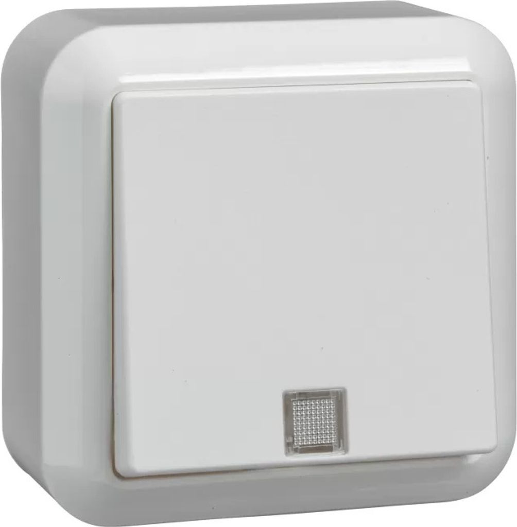 Elso Universal-Schalter beleuchtet 10A CONTURA Steckklemme reinweiß 381614