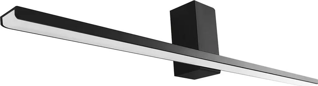 Applique murale Artemis noire 13,8W LED 60cm 4000K IP44 pour salle de bain