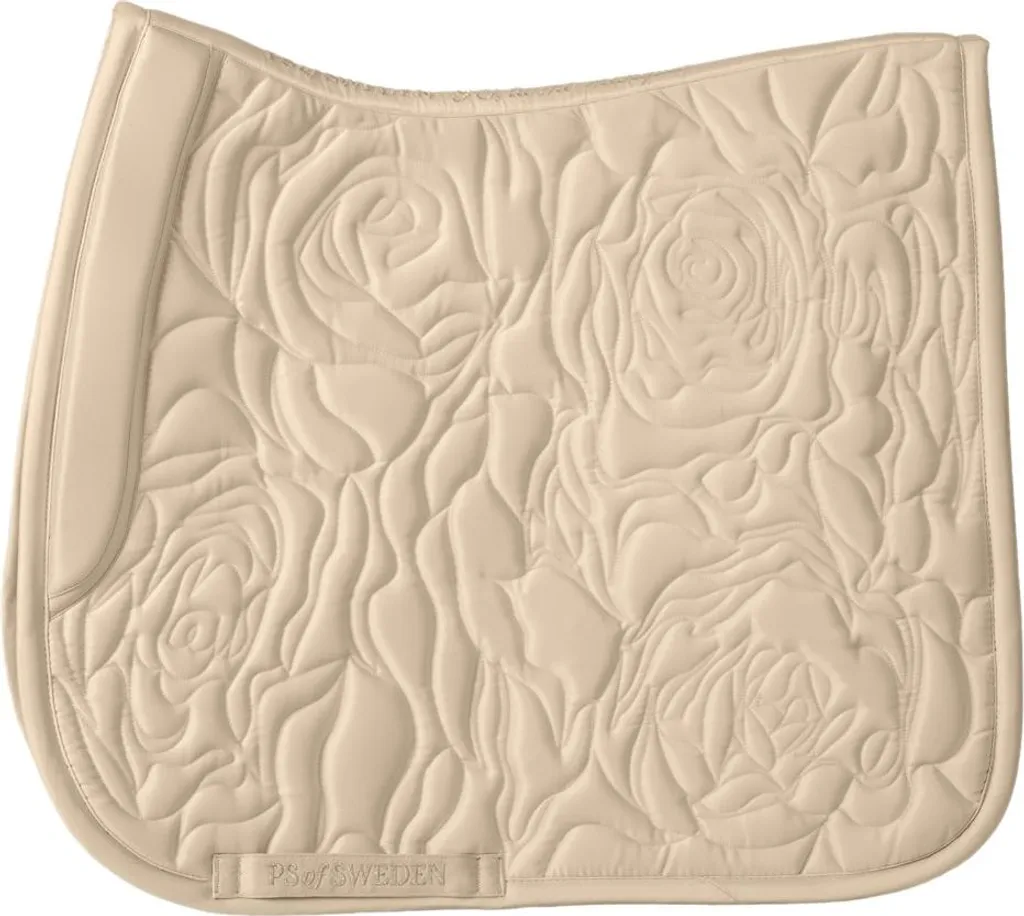 Tapis de Selle Dressage Beige Cob Ps Of Sweden Stop Glisse Rose Quilt