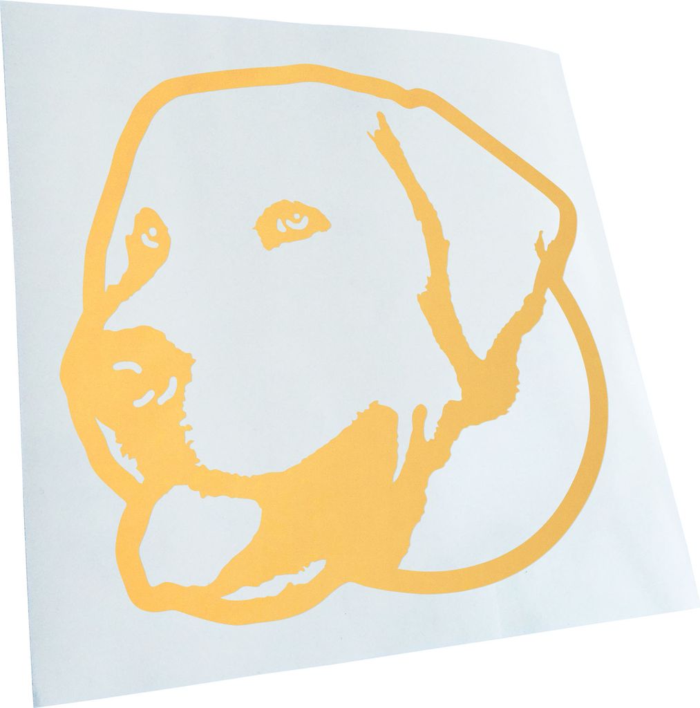 Kiwistar - Autoaufkleber - labrador Retriever Hund - Creme - 50x45cm - Aufkleber für Auto, Laptop, Fahrrad, LKW, Motorrad mehrfarbig JDM Decal Racing
