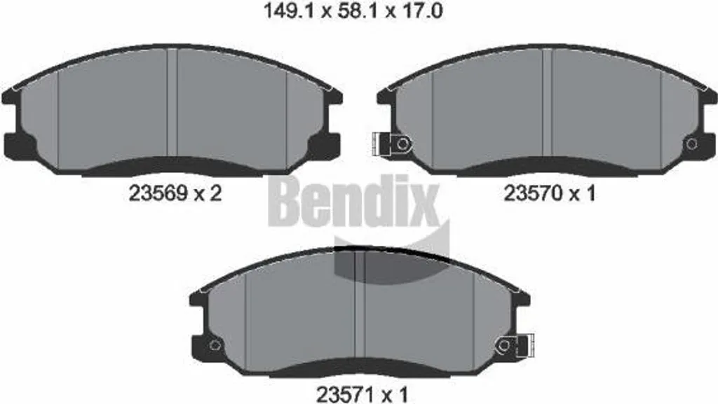 Plaquettes BENDIX BPD1367 à Haute Friction OE 5810126A00 pour SsangYong H-1