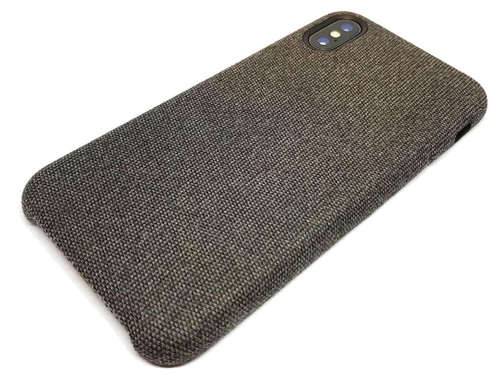 Schutzhülle für iPhone X, Flanell-Design, dunkler Tweed