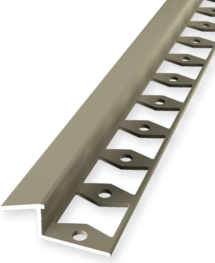 Rampenprofil Anpassungsprofil 10 x 13 x 2500 mm Ausgleichsprofil Einfasshöhe 6 - 10 mm Aluminium Geschlossen Gestanzt Sand Küberit