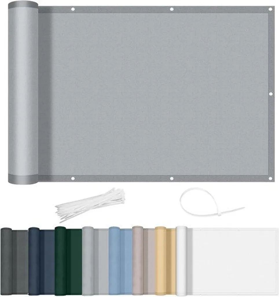 Protection balcon pour vis-à-vis 100x500 cm imperméable avec œillets inox