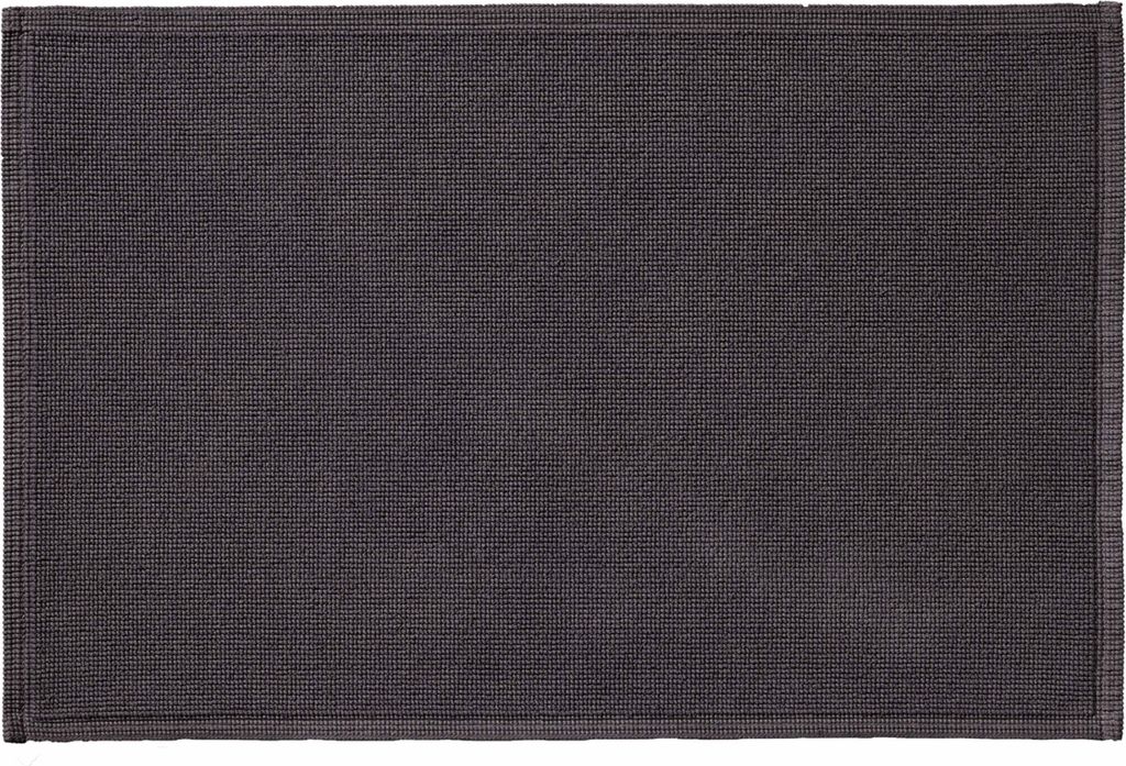 Rhomtuft Badteppich Plain eckig Farbe zinn Größe 70x120 cm