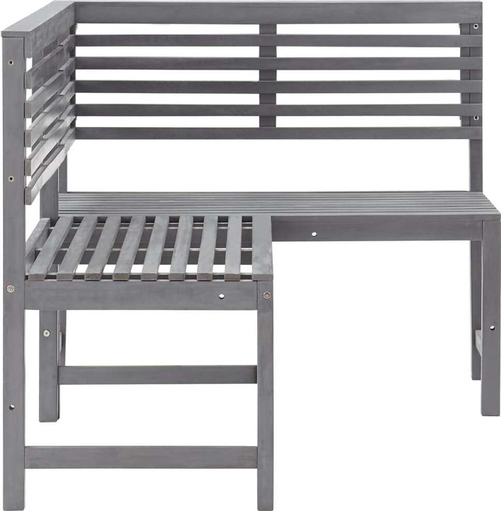 vidaXL GartenEckbank Grau 140 cm Massivholz Kaufland.de
