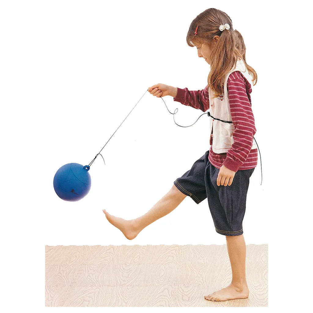Ballon de retour Weplay bleu 20cm avec lien extensible robuste - 2