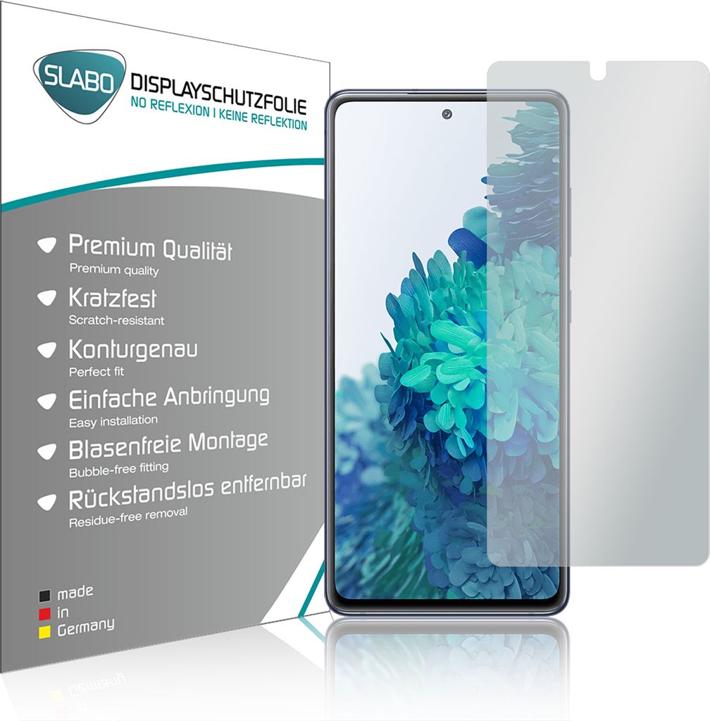 4x Slabo Displayschutzfolie für Samsung Galaxy S20 FE (5G | LTE) MATT "No Reflexion" (verkleinerte Folien) Displayfolie Schutzfolie Folie