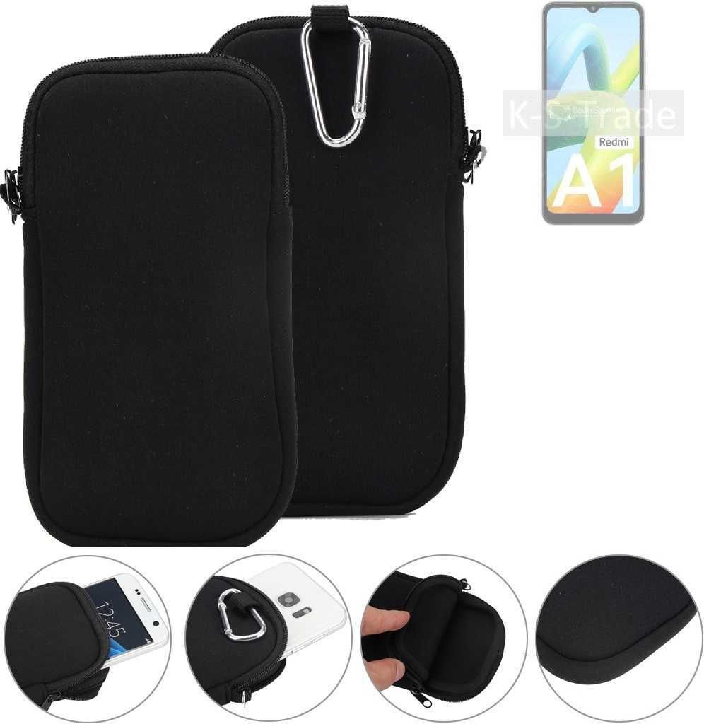 K-S-Trade Neopren-Hülle Handyhülle kompatibel mit Xiaomi Redmi A1 Schutzhülle Neoprenhülle Sleeve Schutz-Hülle Gürtel Tasche Case Holster