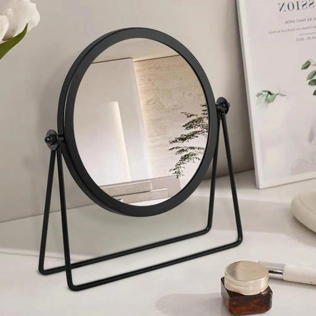 Miroir de table pivotant à 360° en métal noir - Modèle de précision M1