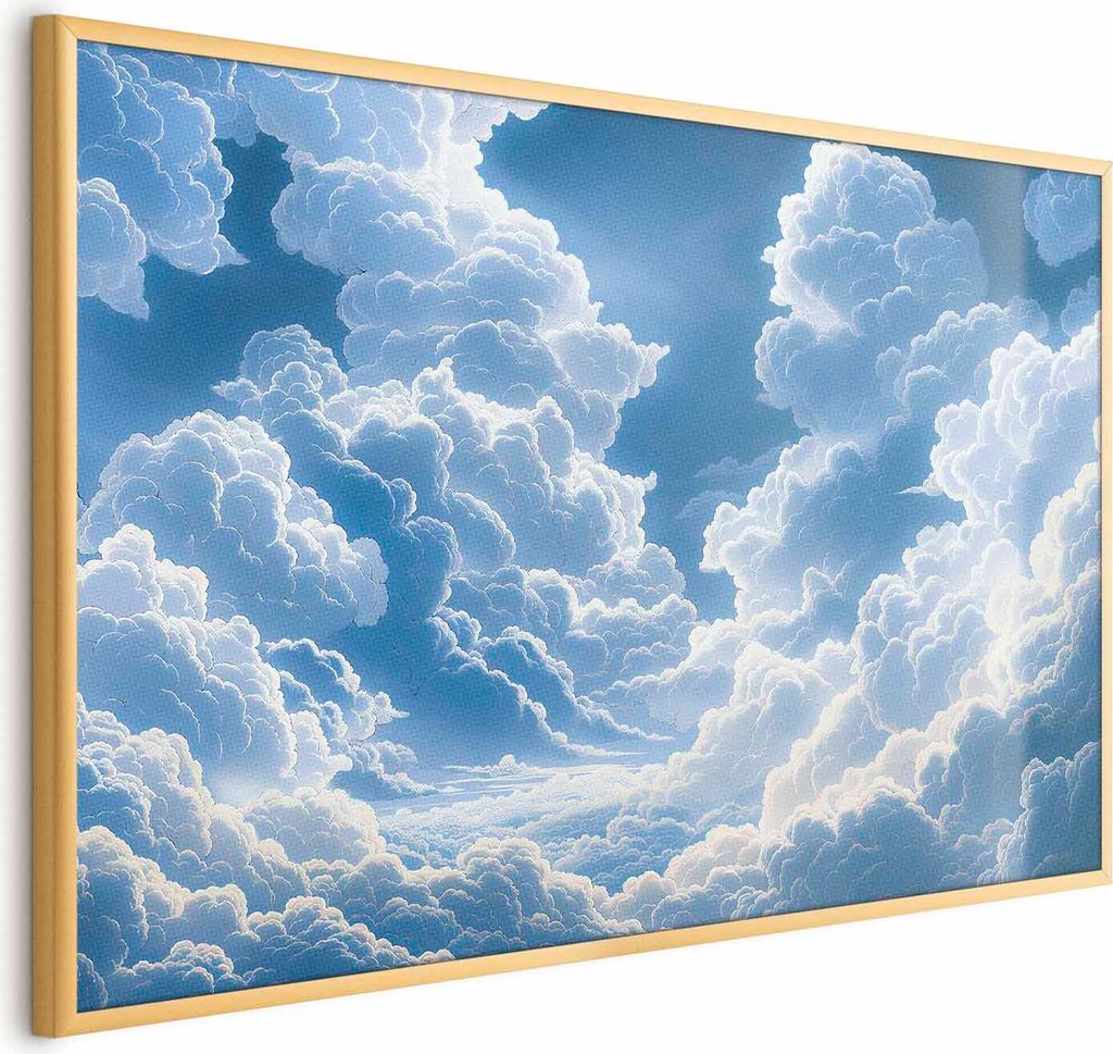 Posterpapier Poster - Blue Sky Breaking Through White, Fluffy Clouds 30x21 cm Muster b-H-10046-ao-a