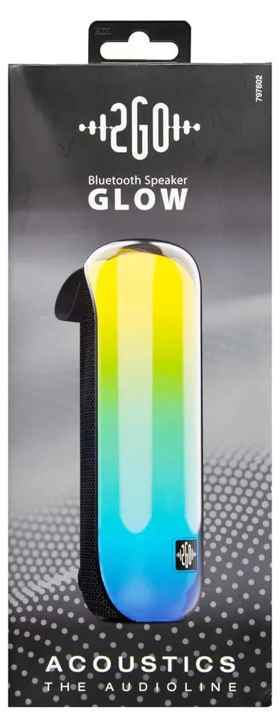 2GO 797602 Acoustic Glow Bluetooth Speaker con Luce RGB e Sound 14W