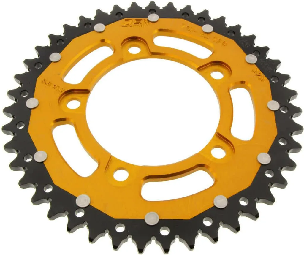Couronne de transmission ZF 43 dents 525 noir or compatible avec Aprilia