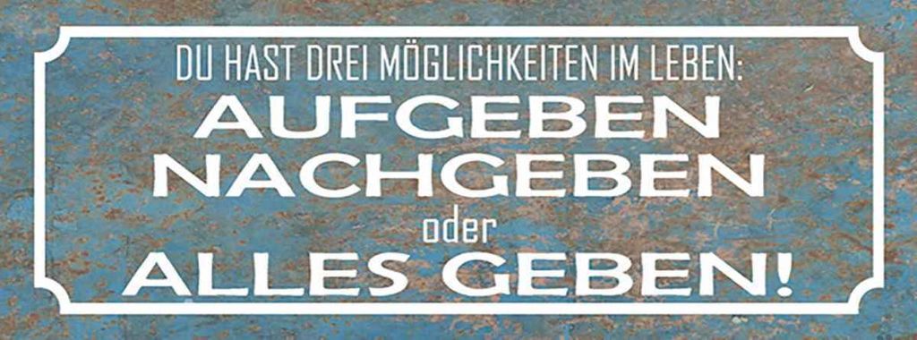 vianmo Holzschild 10x27 cm aufgeben nachgebe alles geben Dekoration