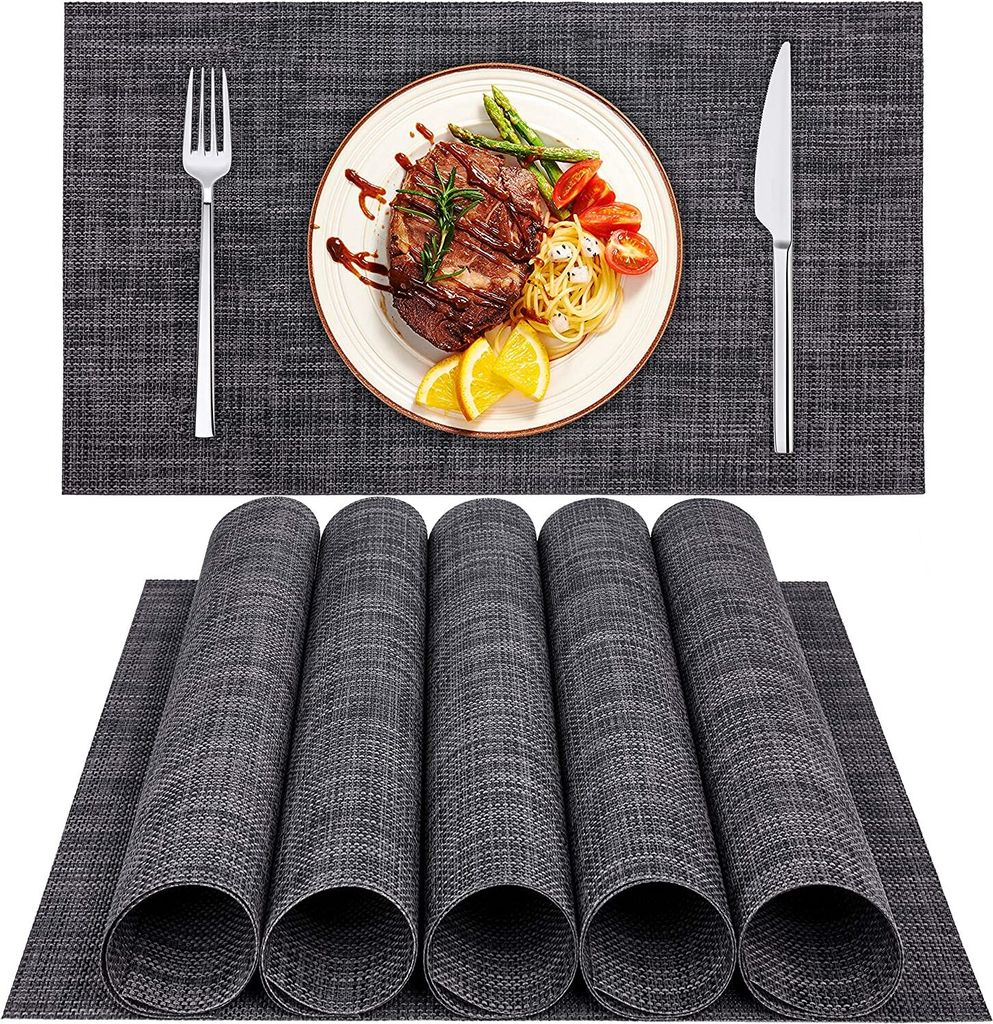 Platzset, Tischset(6er Set), rutschfest Platzdeckchen, PVC Produktbild 1