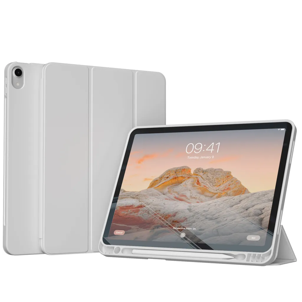 iPad Air 11 Zoll 2025 M3, iPad Air 5 2022, iPad Air 11 pollici 2024 M2, iPad Air 4 2020 Hülle: Libreria intelligente in silicone Accezz