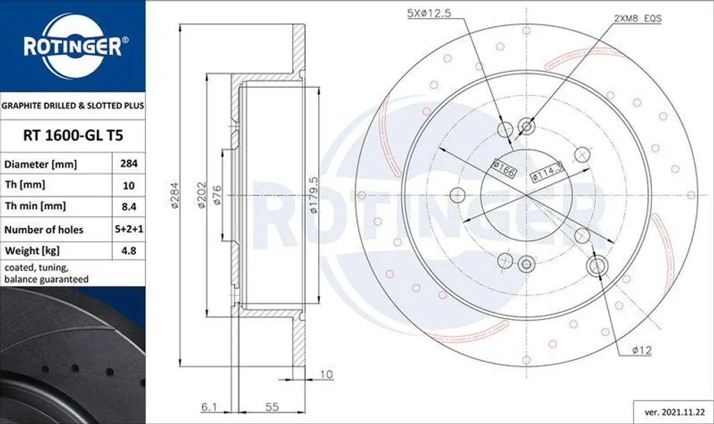 Disque de frein ventilé compatible avec Sportage et Santa Fe