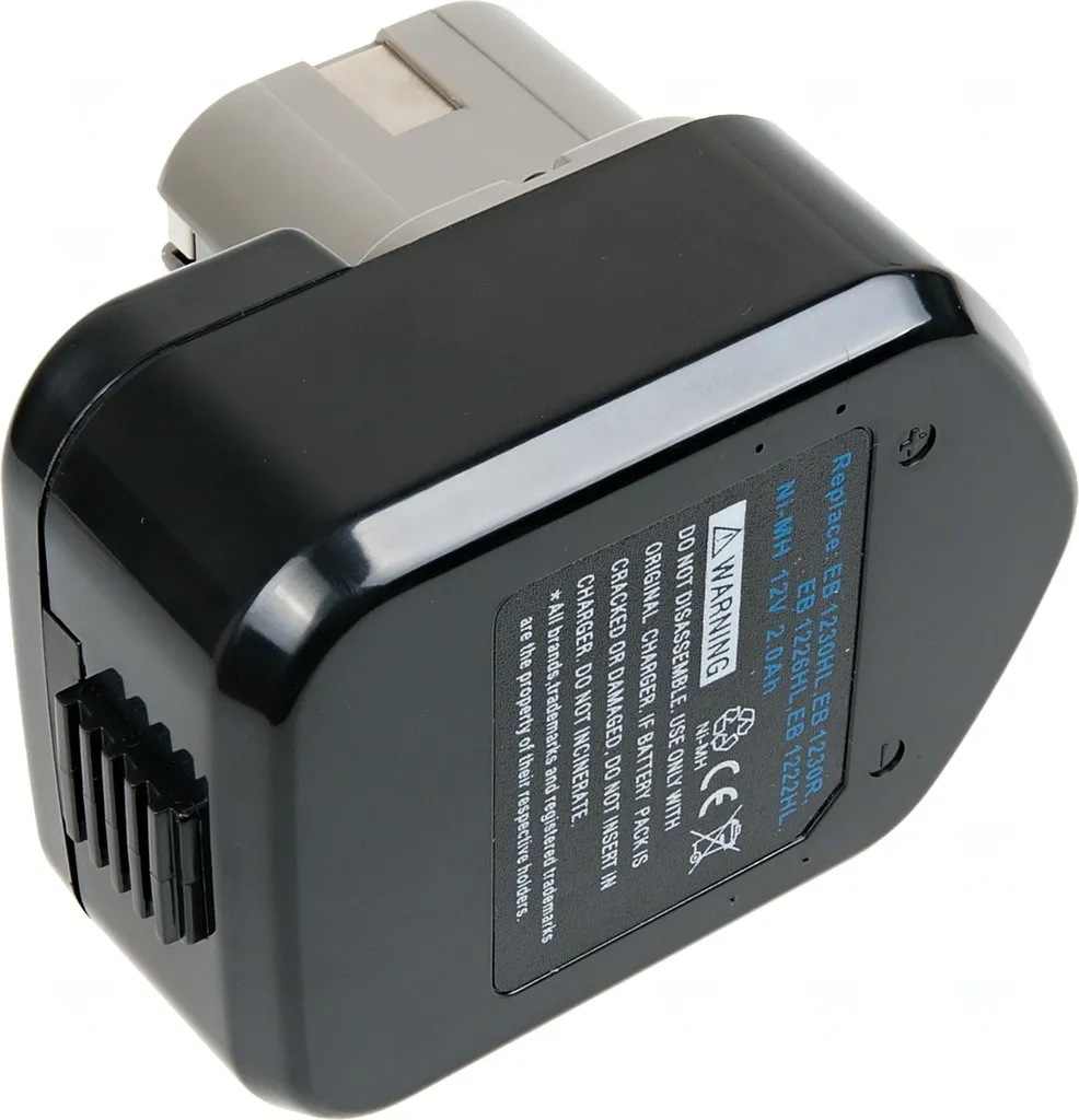 Batteria T6 Power per Hitachi DH15D2, Ni-MH, 12 V, 2000 mAh (24 Wh), grigio - 3