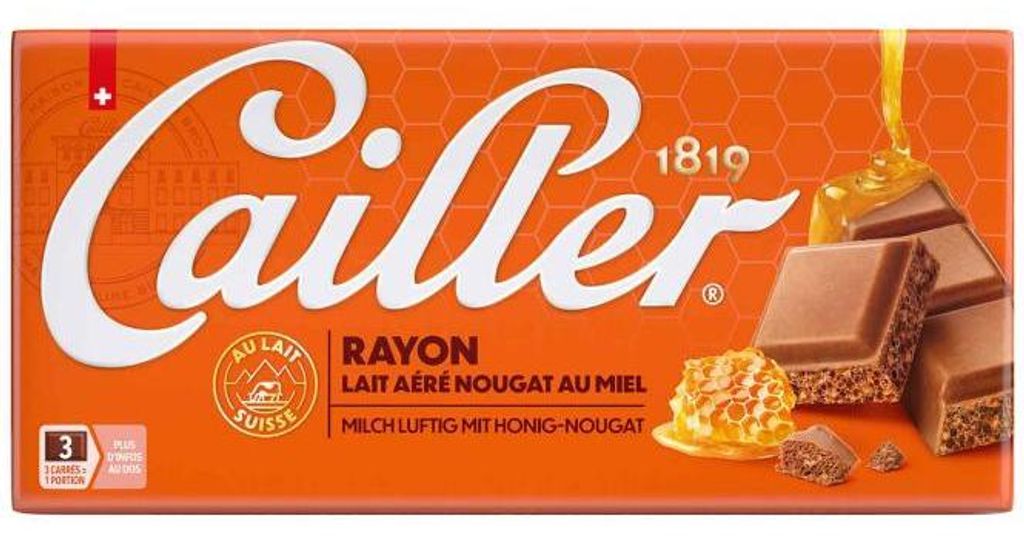 Cailler Rayon Milk, Milchschokolade, 100 g, 324 kJ, 78 Produktbild 