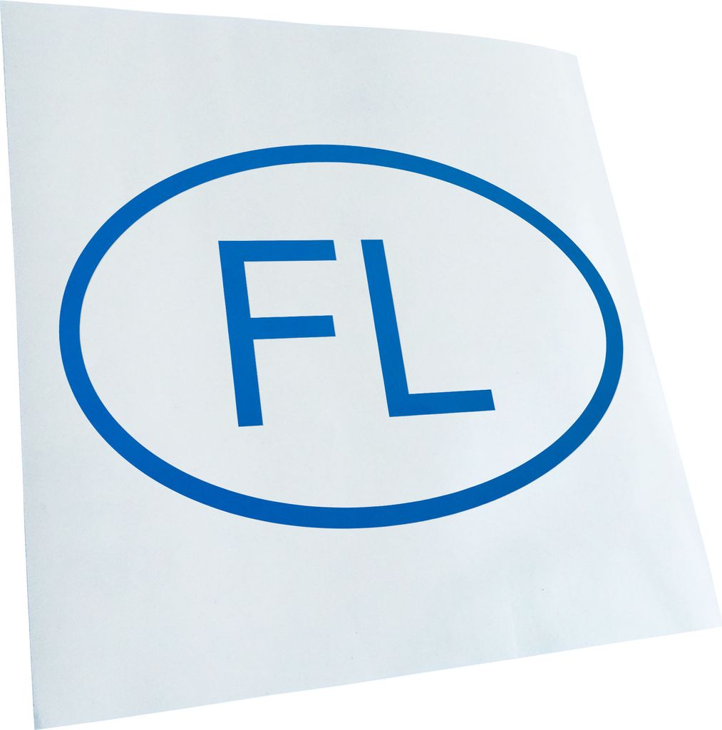 Kiwistar - Autoaufkleber - Liechtenstein FL Heckscheibe - Aufkleber für Auto Kfz Fahrrad, LKW, Truck Mofa